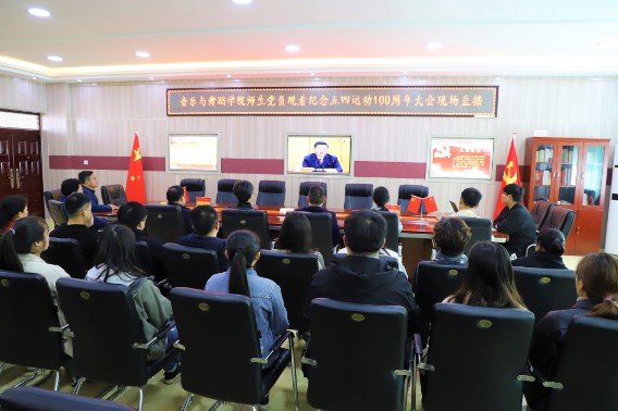 公司组织师生党员观看纪念五四运动100周年直播大会